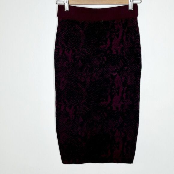 Express x Negin Mirsalehi Snakeskin Print Sweater Skirt Womens XS Pencil Office - Picture 6 of 6